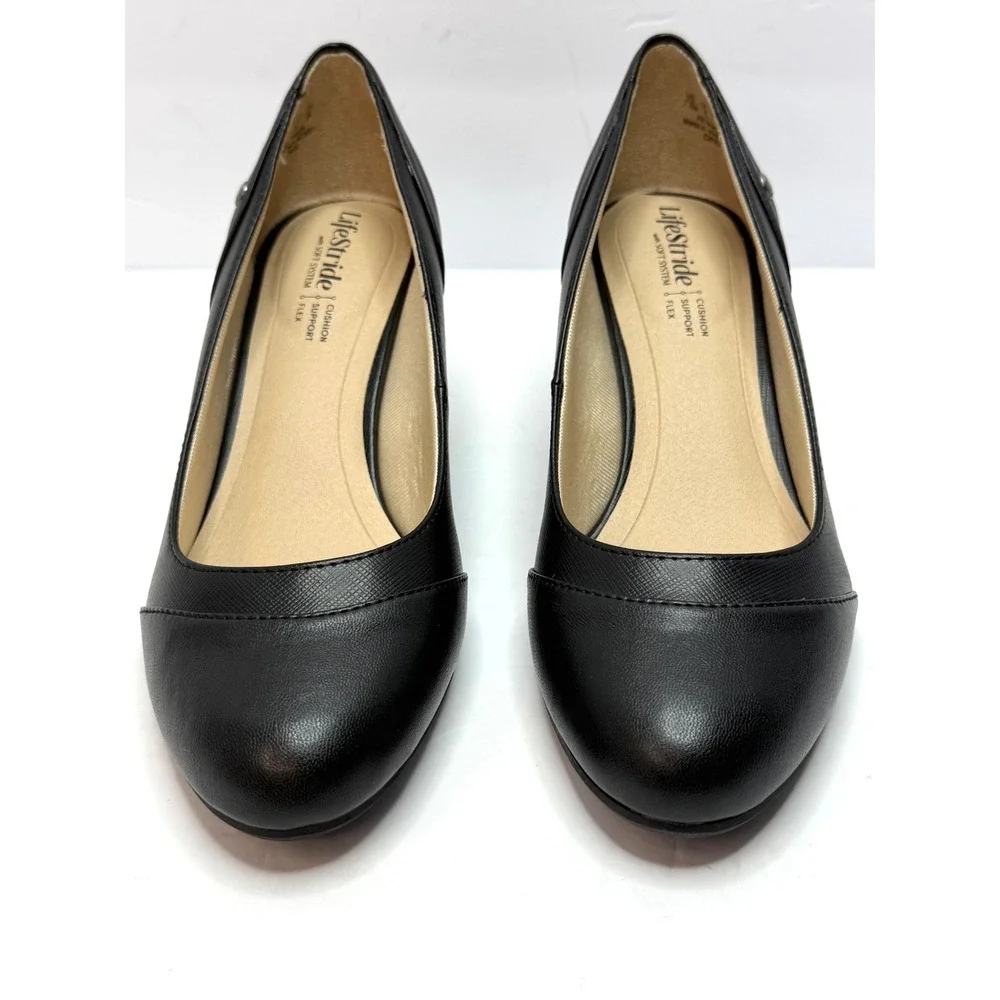 LifeStride Dreams Wedge Pumps Black Size 7.5M NWT and BOX